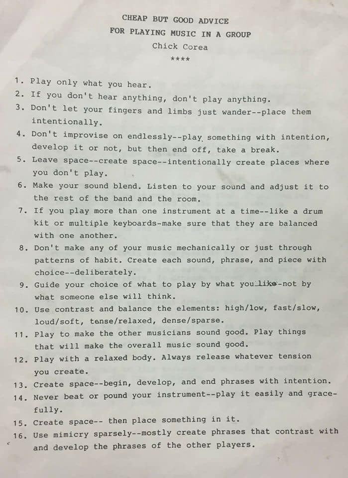 Chick Corea's Advice to Berklee students in 1985
