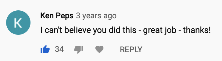 Ken Peplowski's comment on the original YouTube video